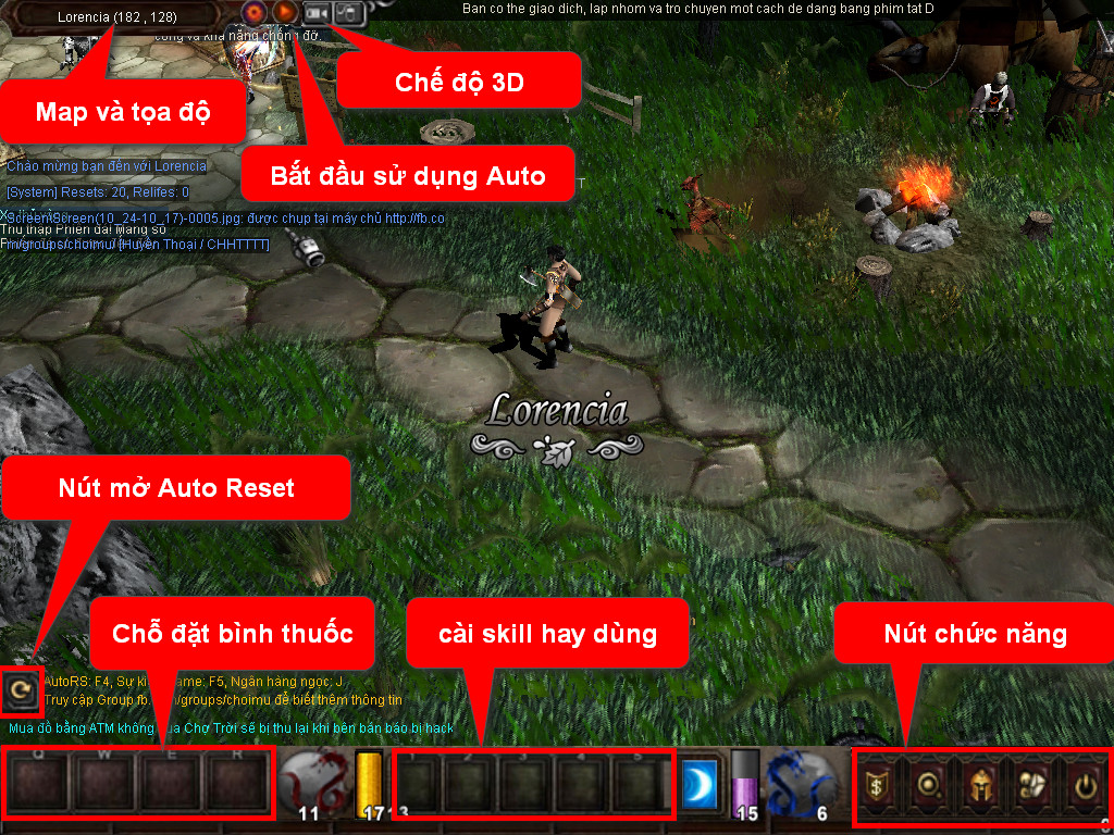 Chức năng chính của Game MU Hủy Diệt
